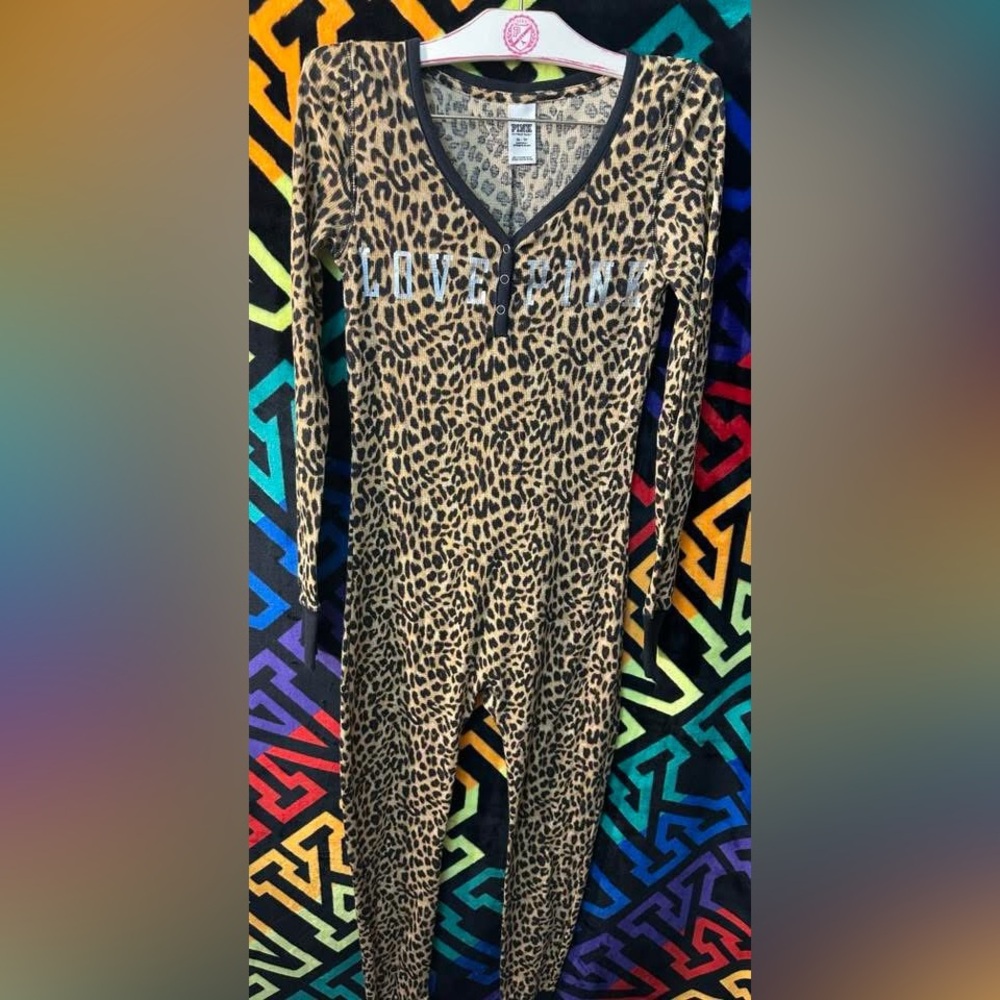 Rare Leopard Print Long Sleeve Onesie